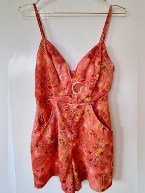 Guess Coral Paisley Cami Romper